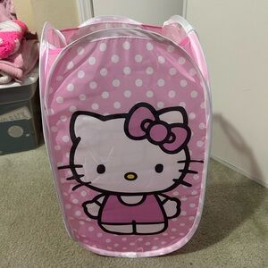 Hello Kitty Pink White Polka Dot Pop-Up Laundry Hamper